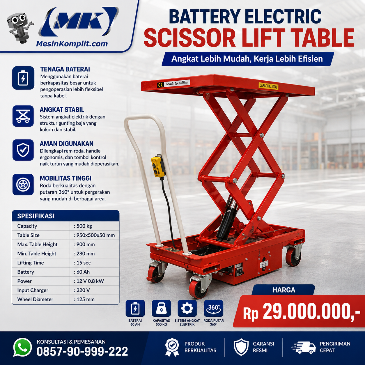 Scissor Lift Meja Angkat ...